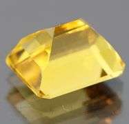 Rich golden 4.72ct emerald cut Citrine