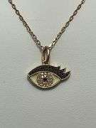 BRAND NEW 14K ROSE GOLD AND DIAMOND CHAIN WITH PENDANT