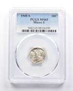 MS65 1945-S Micro S Mercury Dime PCGS
