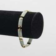 Beautiful Natural 62 Ct Chinese Jadeite 14 Kt Gold Bracelet