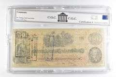 CGC VF 35 PQ $100 1862 Confederate States America Note Triple Stamped