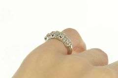 14K White Gold 1.11 Ctw Baguette & Round Diamond Wedding Ring
