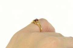 14K Yellow Gold Oval Ruby Diamond Accent Engagement Ring