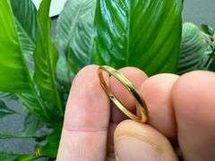 10k Yellow Solid Gold 2mm Domed Plain Men's Women's Wedding Band Size 11