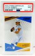 Justin Herbert 2020 Panini Rookie Football Card, Mint 9