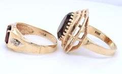 Set of 2 rings in 10kt yellow gold