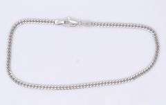 14kt White gold cuban link bracelet