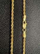 10k Yellow Gold Diamond-Cut Solid Rope Link Chain 1.9mm Necklace 22"