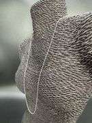 14k White Gold Solid Cable Chain Round Rolo Link 0.75mm Necklace 24"