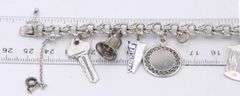 Vintage American 925 sterling silver charm bracelet