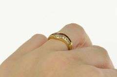 18K Yellow Gold 0.98 Ctw Natural Ruby Diamond Wavy Band Ring