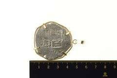 14K Yellow Gold Spanish Shipwreck Coin Statement Pendant