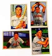 4 Bowman Gum 1952 Baseball Cards