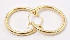 Simply Elegant 14K Yellow Gold Hoop Earrings