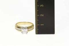 10K Yellow Gold Princess Squared Classic Travel Engagement Ring