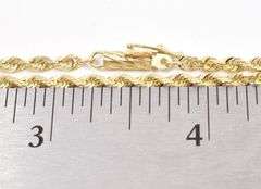 Spectacular 14K Yellow Gold Rope Chain Necklace