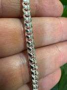 Sterling Silver Solid Miami Cuban Link Chain 4.2mm 925 Italy Box Lock Necklace 22"