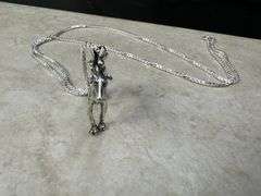 Sterling Silver Greyhound Dog Pendant Charm High Quality 925 3D Canine