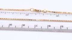 14kt Yellow gold box chain necklace