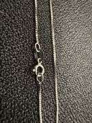 14k White Gold Solid Box Link Chain 1mm Necklace 20"