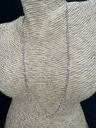 14k White Gold Solid Singapore Rope Link Chain 1.1mm Necklace 24"
