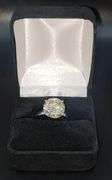Huge 5 Ct Sparkling Titanium VVs1 Lab Simulated Diamond Ring