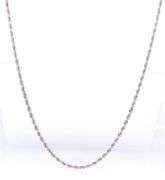14kt White gold rope chain necklace