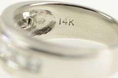 14K White Gold 2.10 Ctw Princess & Baguette Diamond Band Ring