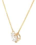 GIA Certified 1.57ct Round Laser Drilled Diamond Solitaire Pendant Necklace in 14K