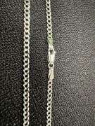 10k White Gold Solid Curb Link Chain 2.5mm Necklace 24"