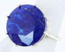 Stellar Sterling Ring with Huge Lapis Lazuli, 7.5