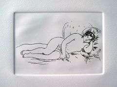 Pierre Auguste Renoir, 'Reclining Nude' Etching