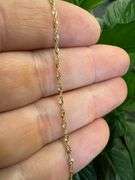 10k Yellow Gold Solid Singapore Rope Link Chain 1.4mm Necklace 16"