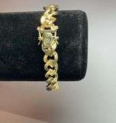 18 Kt Tri-Layered Gold Plate 96 Count Natural White I-J Diamond Tennis Bracelet