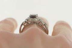 10K White Gold 2.50 Ctw Oval Garnet Diamond Halo Engagement Ring