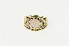 14K Yellow Gold Ornate Natural Opal Graduated Statement Ring