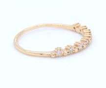 14kt Yellow gold 0.15ctw eight stone diamond band