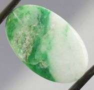 Rare 16.70ct bi-color Jadeite Jade cabochon