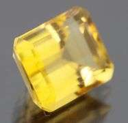 Rich golden 4.72ct emerald cut Citrine