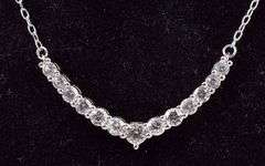 Sterling Silver CZ Gemstone Pendant Necklace