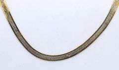 Italian 925 sterling silver herringbone chain necklace