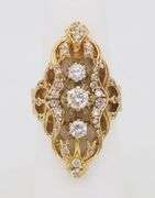 Vintage Navette Diamond Ring