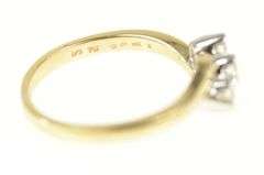 14K Yellow Gold 0.36 Ctw Wavy Diamond Bypass Engagement Ring