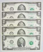 (5) Superb Crisp 2017A $2 Star Notes San Francisco-Consecutive!