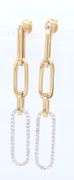 14kt Yellow gold diamond dangle earrings