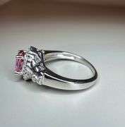 Phenomenal Looking Solid .925 Sterling Silver Natural Pink Topaz Ring