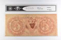 RCGS Gem CU 67 PQ $5 1840s New Orleans, LA Canal & Banking Co Note