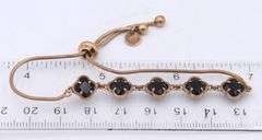 925 Sterling silver black onyx clover bracelet