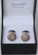 Handsome Pair Jeweled Style Cufflinks By Carelli