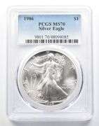 MS70 1986 American Silver Eagle PCGS